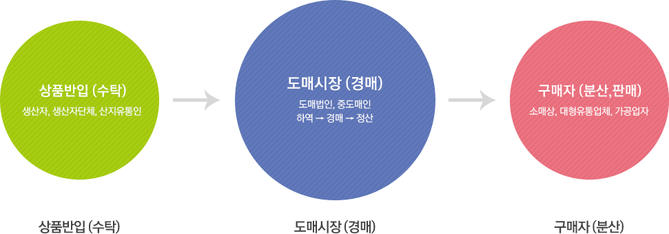 도매시장 거래절차도 이미지